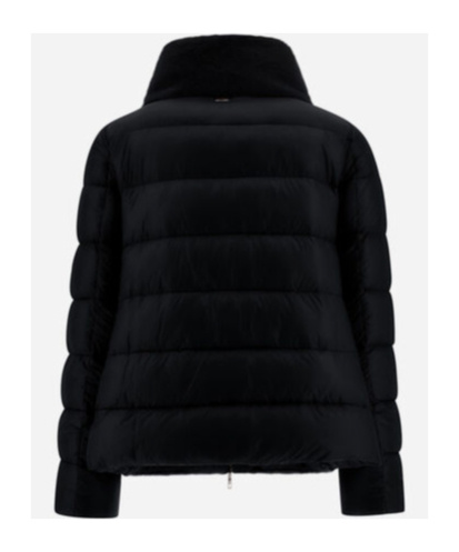 Herno Double Zipper Down Jacket In Black