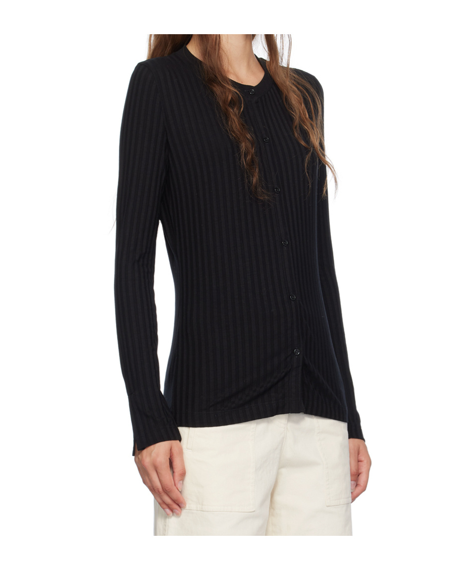 Hugo Boss Black Crewneck Cardigan In Black