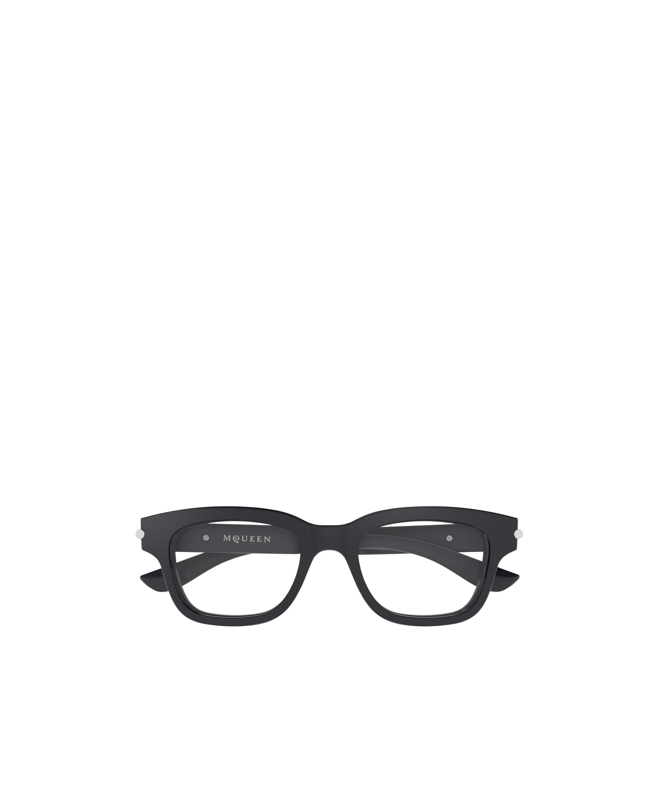 Alexander Mcqueen Eyewear Rectangular Frame Glasses In Black