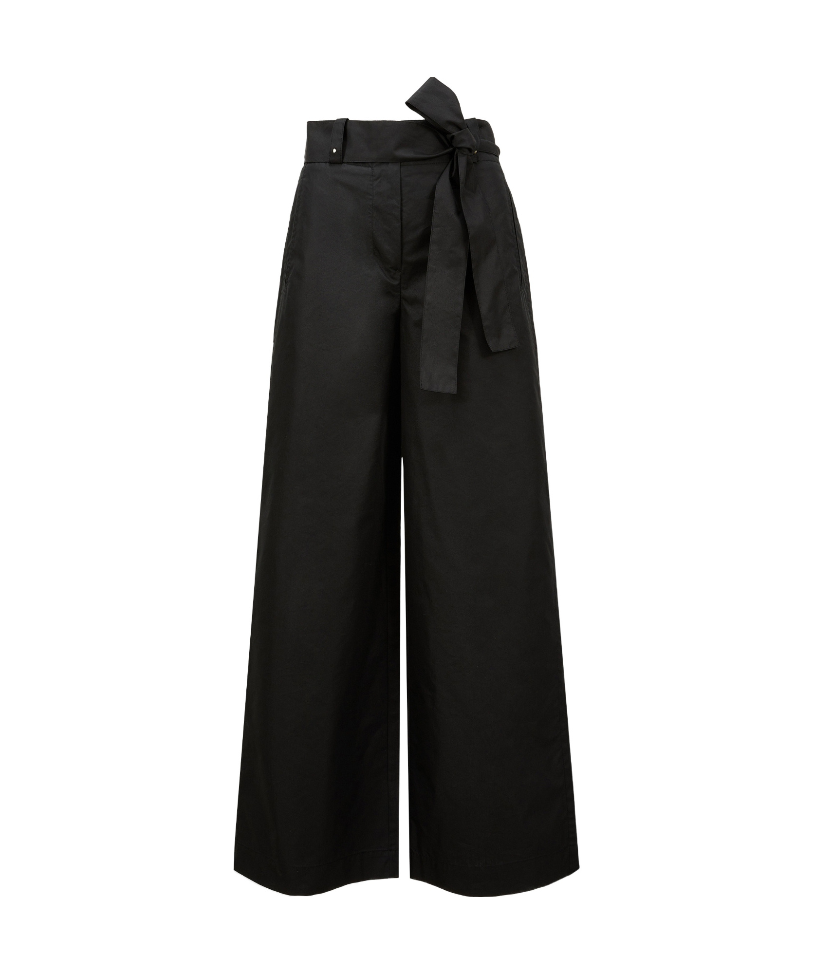 Moncler Tied-waist Trousers In Black