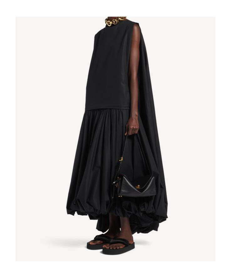 Balenciaga Fringed Strap Logo Embroidered Sandals For Women In Black