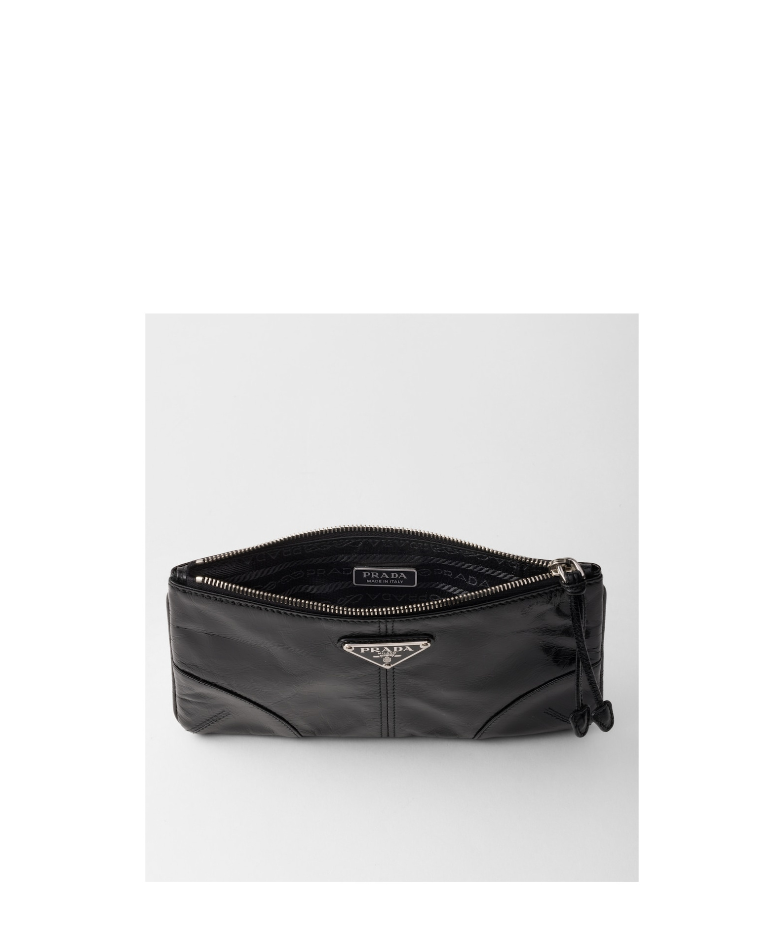 Prada Triangle-logo Wallet In Black