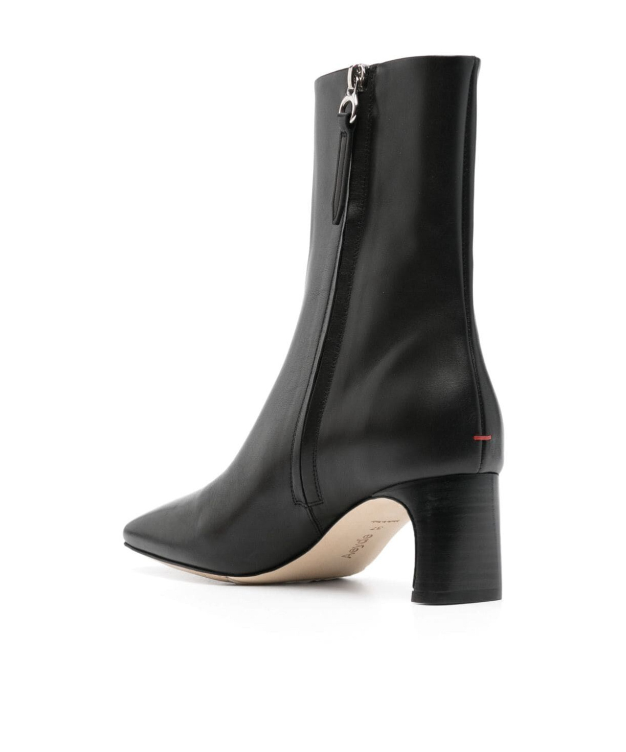 Aeyde Tabitha 65 Leather Ankle Boots In Black