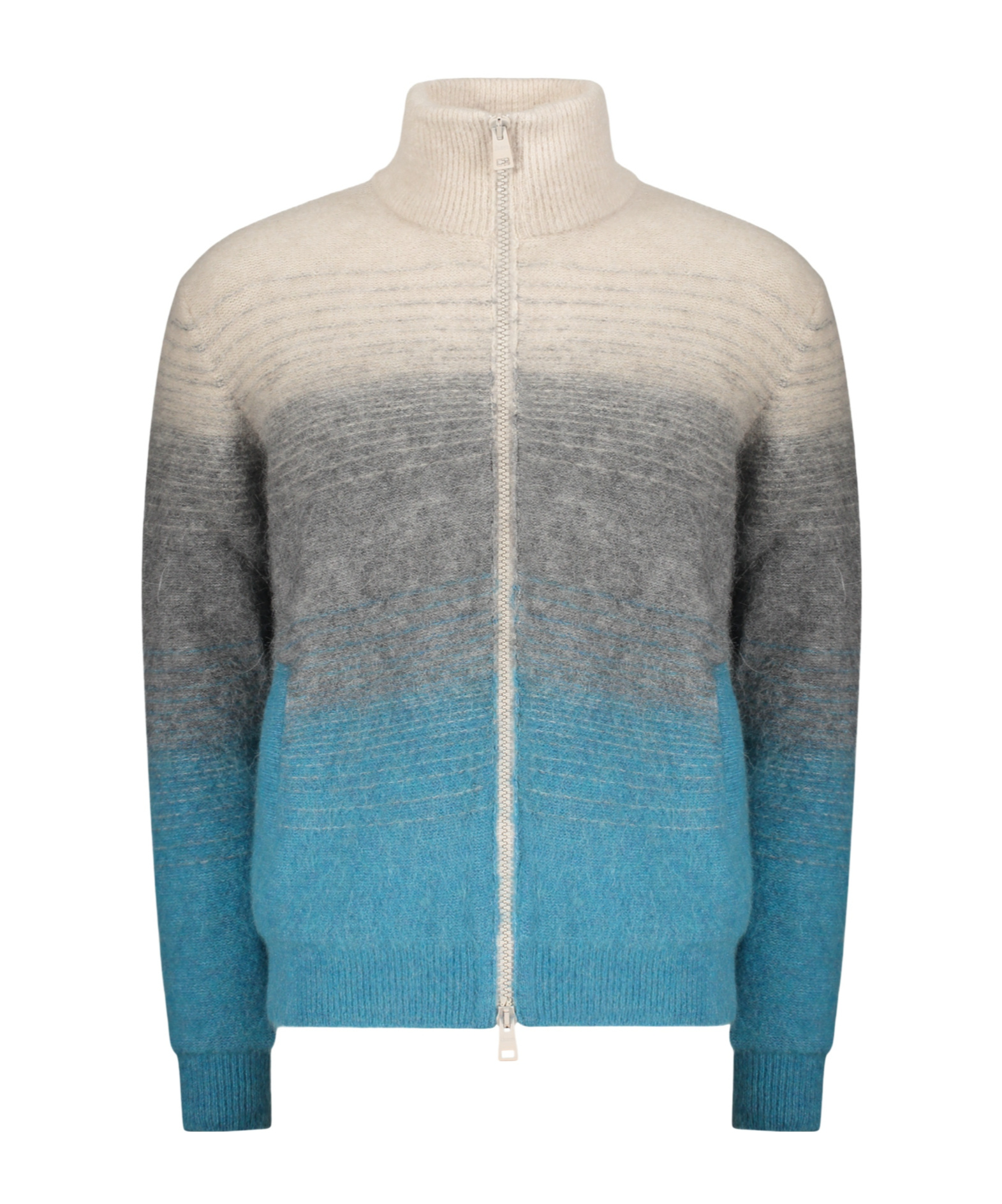 Herno High-neck Cardigan In Gray