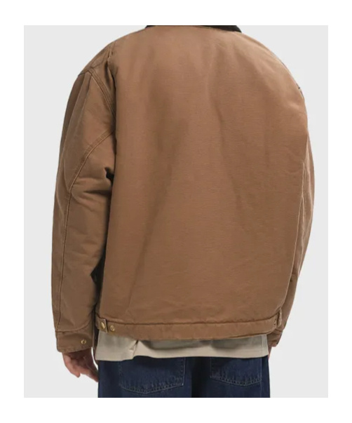 Carhartt Og Detroit Corduroy-collar Jacket In Brown