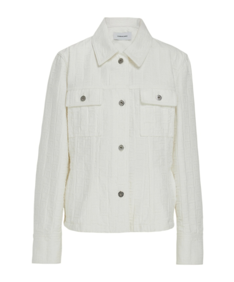 Ferragamo Trucker Jacket In White