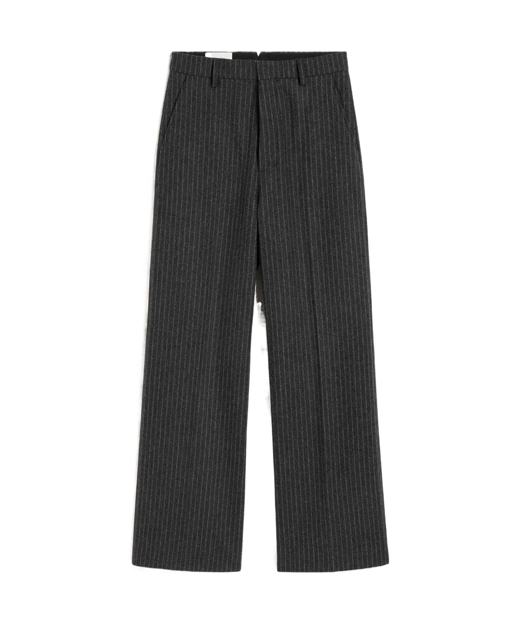 Shop Ami Alexandre Mattiussi Ami Paris Pinstriped Wide-leg Trousers In Black