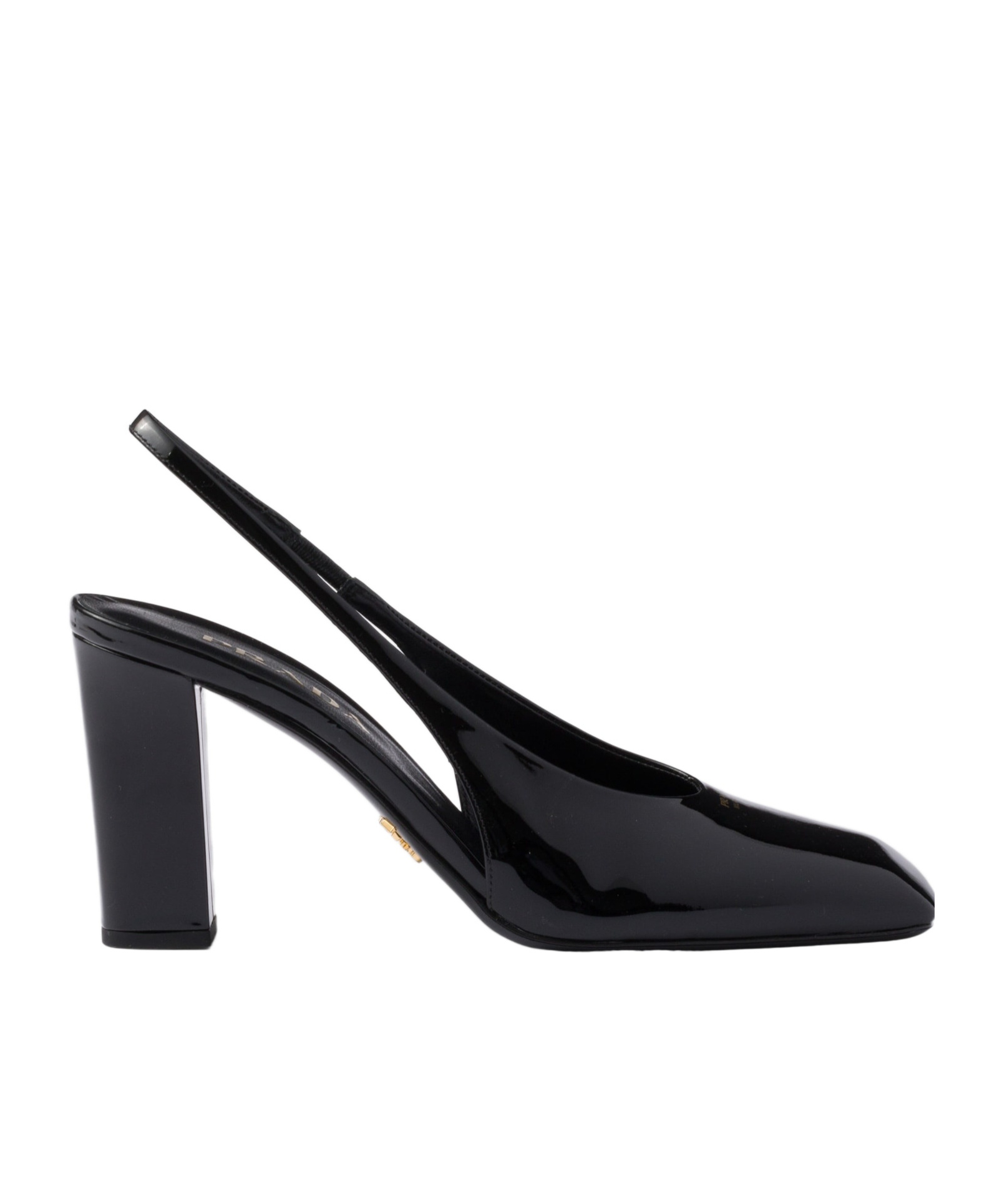 PRADA PATENT LEATHER SLINGBACK PUMPS
