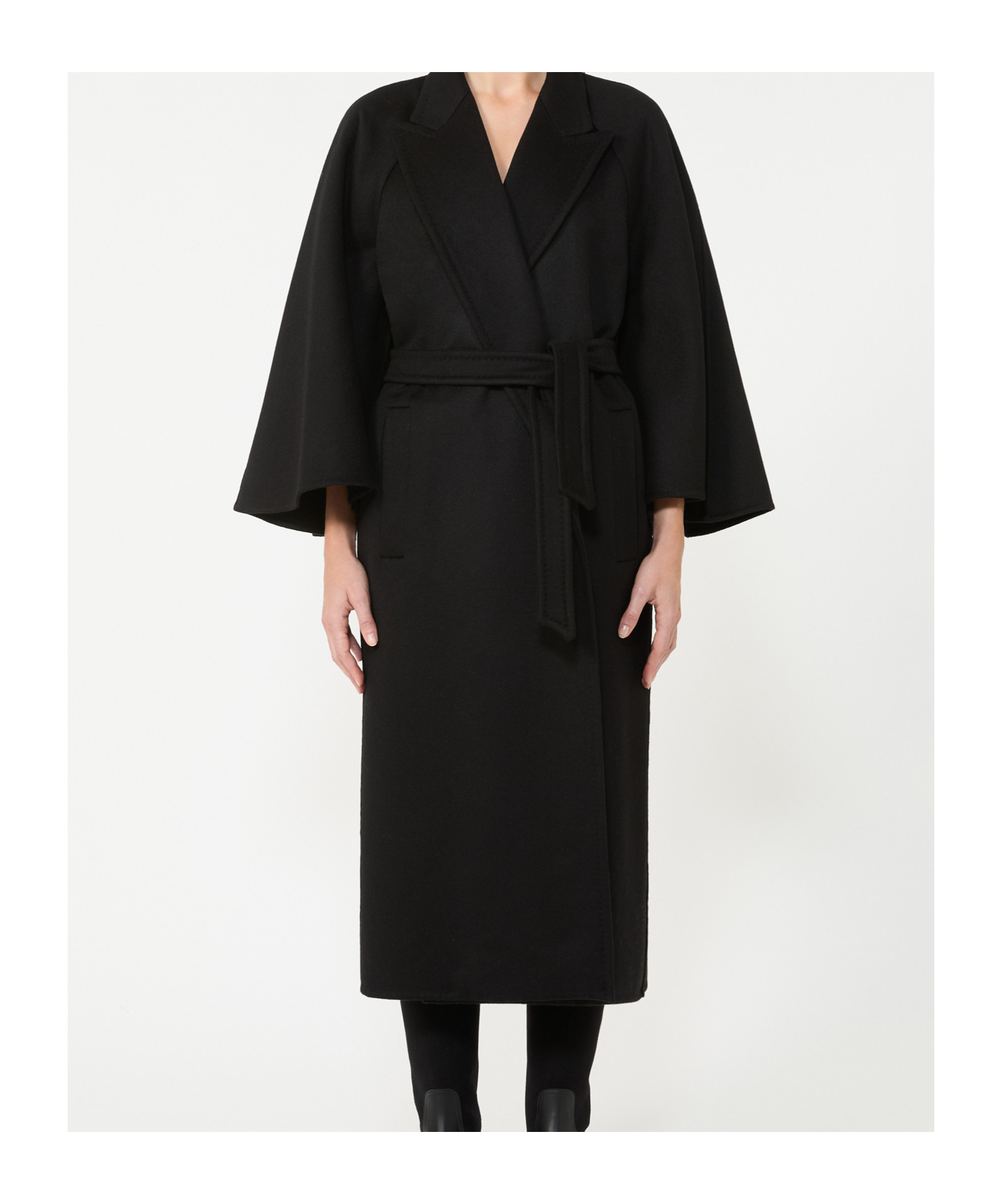 Max Mara Long Coat By In Black