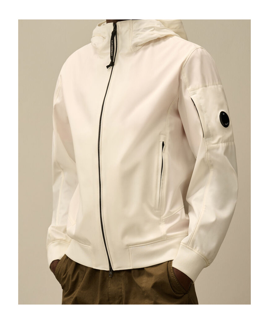 C.p. Company C.p. Shell-r Hooded Jacket In Neutral