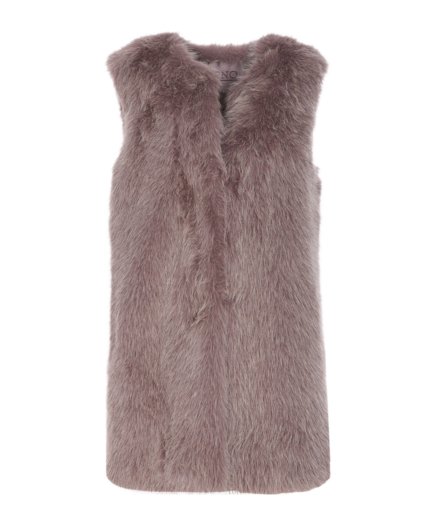 Herno Faux Fur Eaist Coat In Brown