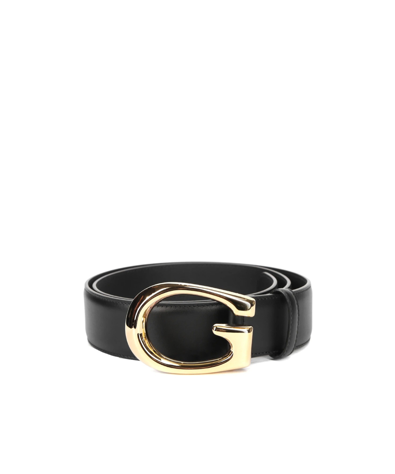 Gucci G Buckle Belt In Black