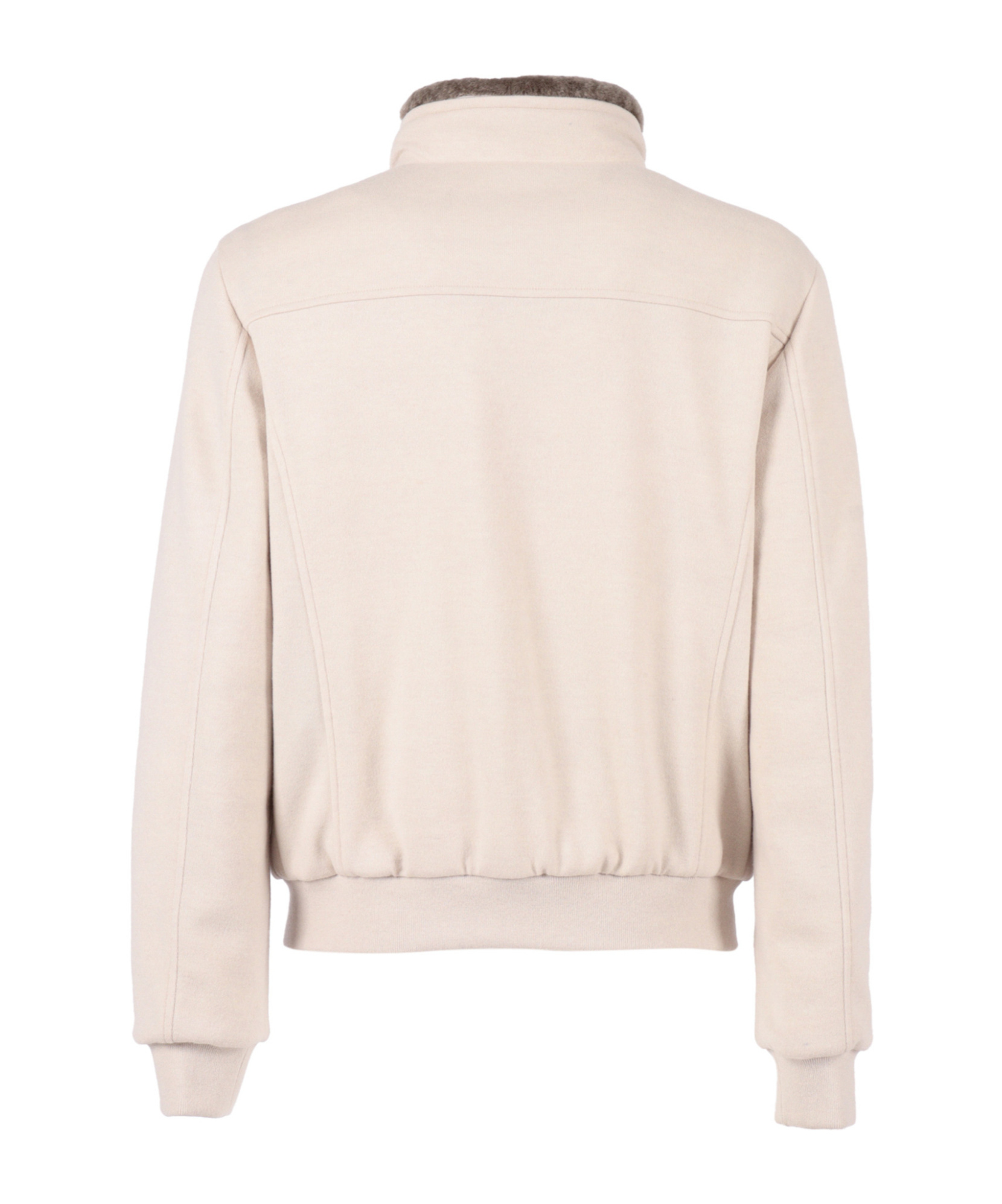 Moorer Shearling-collar Zip-front Jacket In Neutral