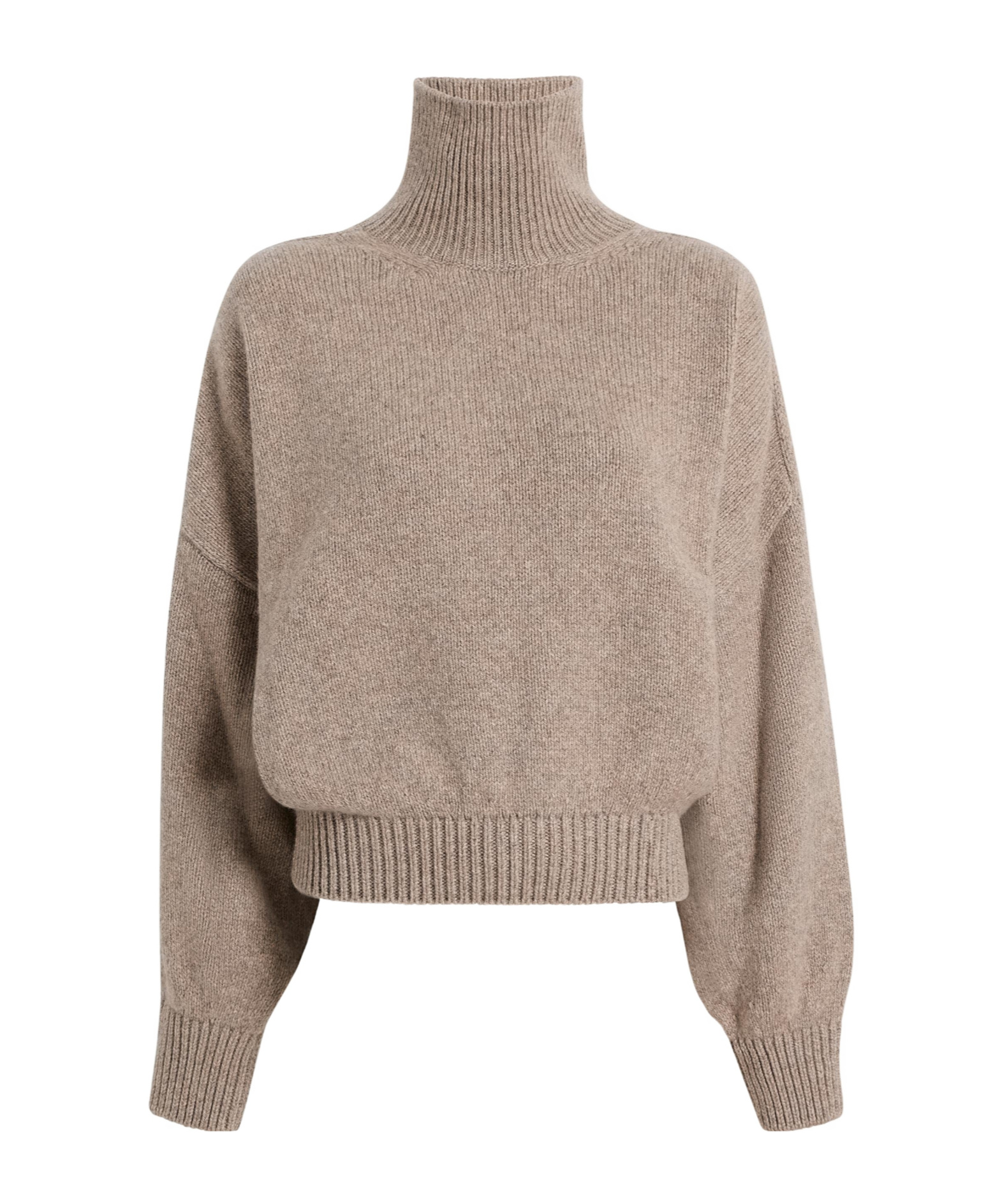 Khaite Willem Oversize Cashmere Turtleneck Sweater In Brown