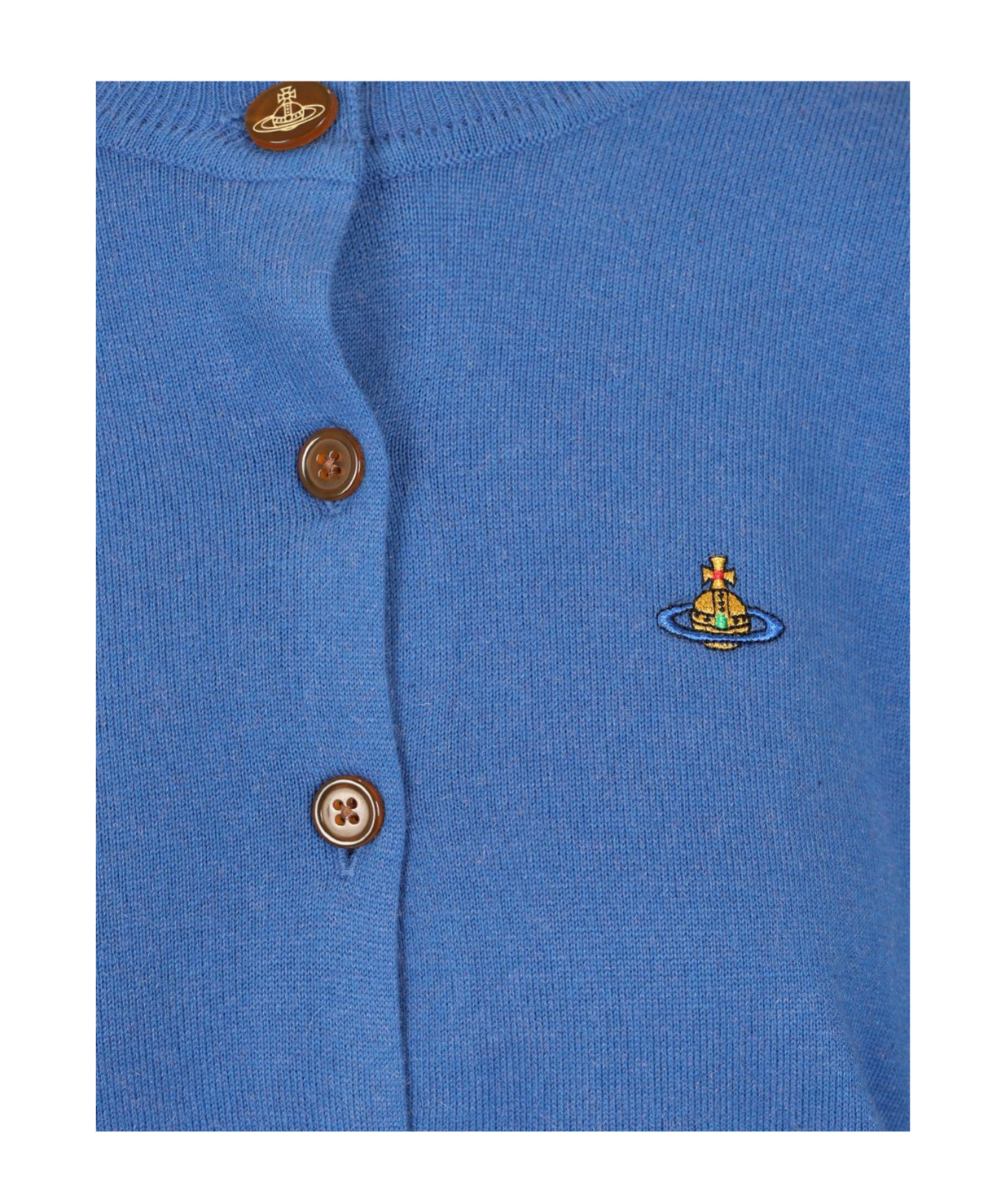Vivienne Westwood Orb-embroidered Fine-knit Cardigan