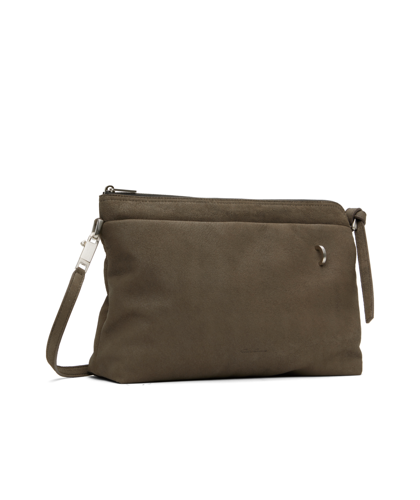 Rick Owens Zippered Crossbody Bag In Brown
