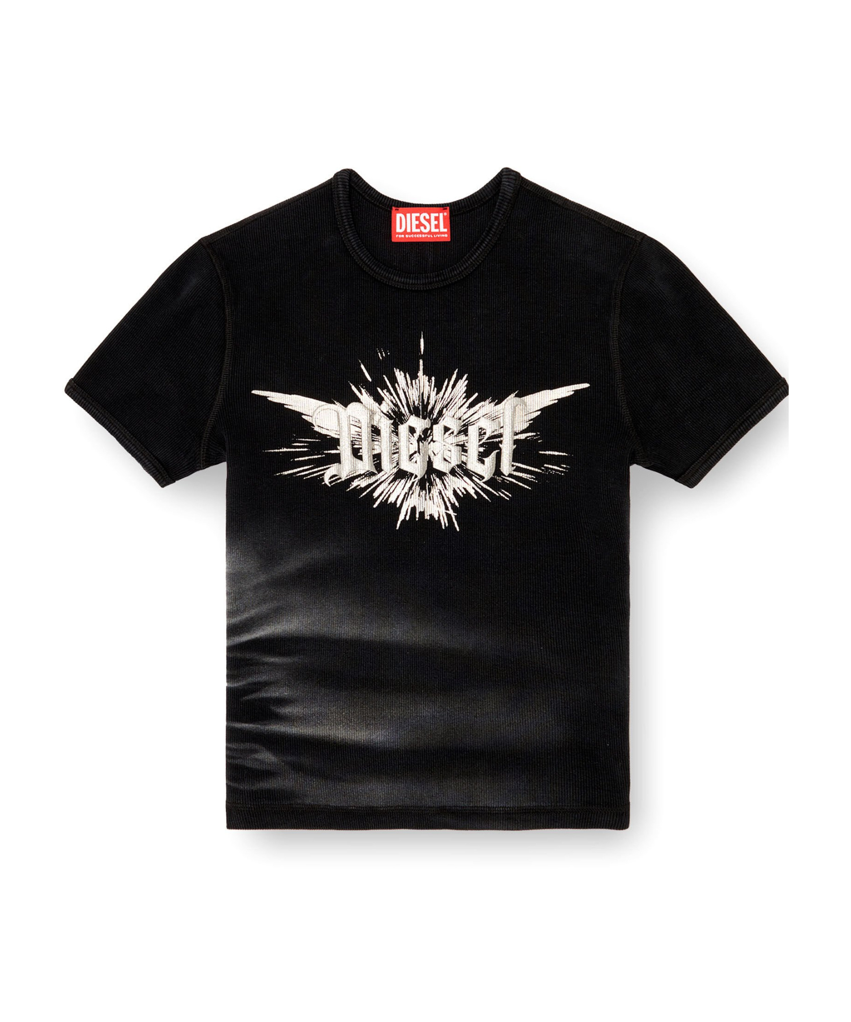 Diesel Womens 02 T-ele-p2 Graphic-print Cotton-jersey T-shirt