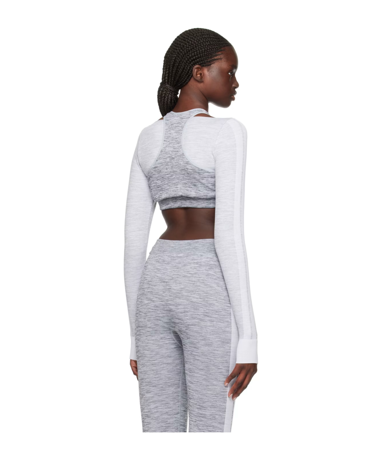 Palm Angels Layered Structure Design T-shirt In Gray