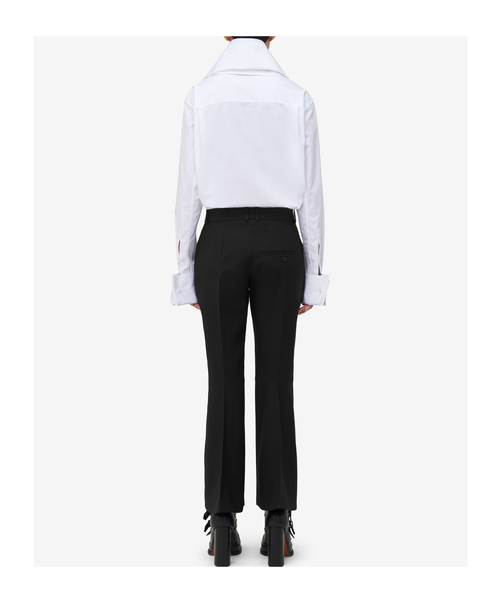 Alexander Mcqueen Kickback Trousers In Black