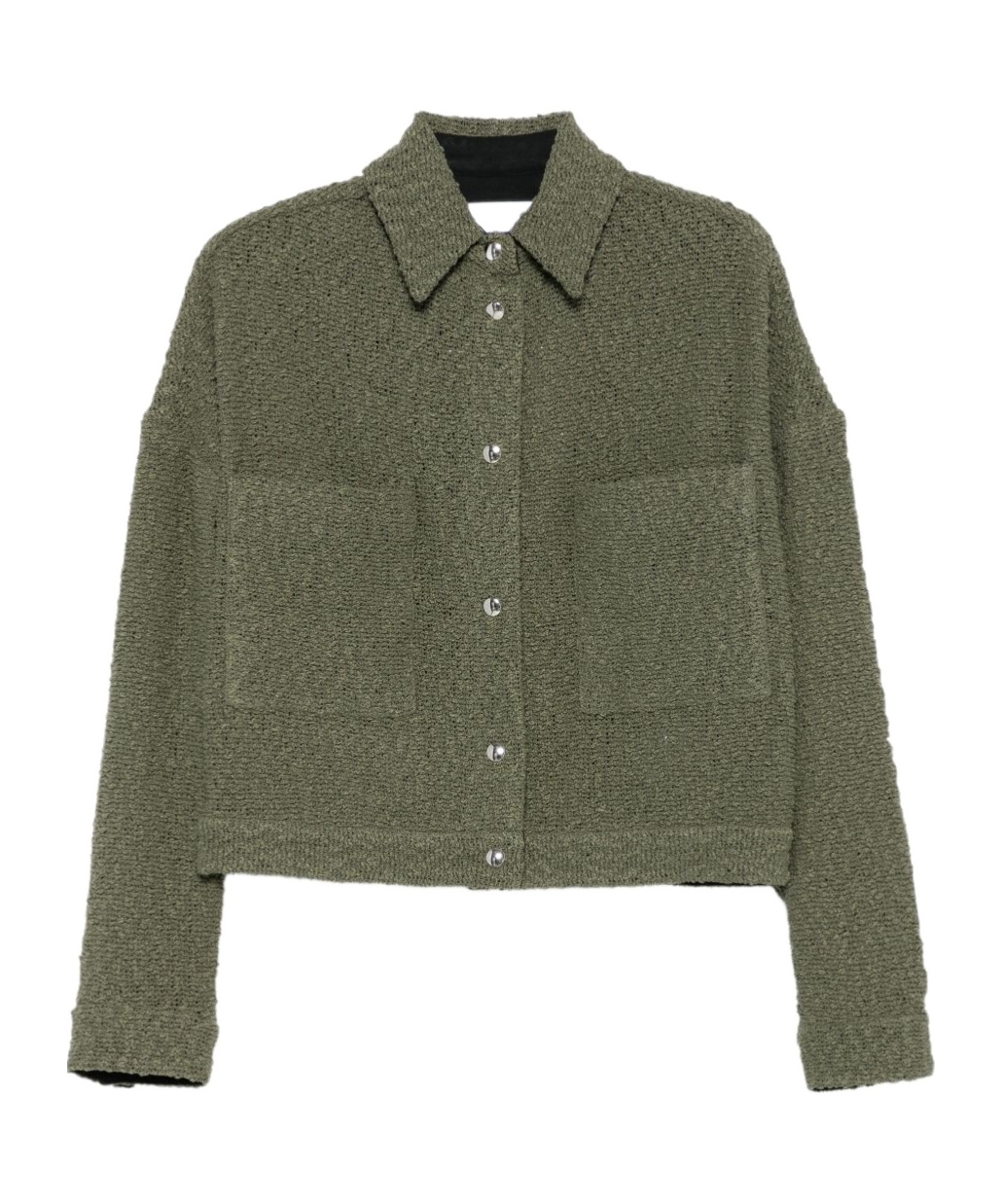Iro Cotton Jacket Patch Pockets In Green