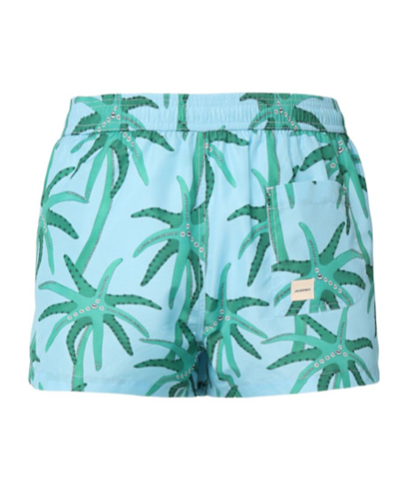 Jacquemus Le Maillot Puntini Light Blue Swimsuit With Elastic Waist And All-over Print In Tech Fabric Man
