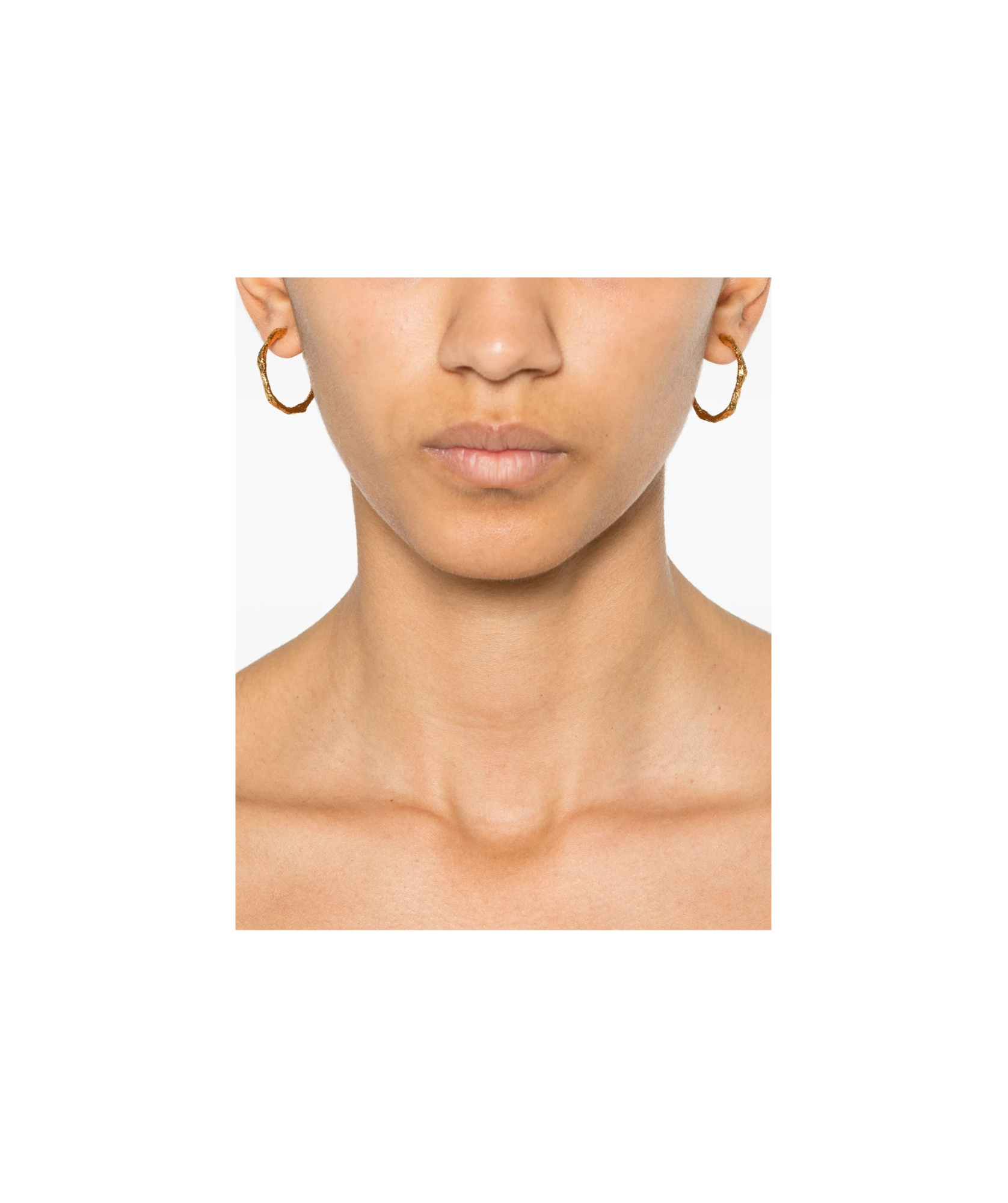 Forte Forte Hoop Sculpture Earrings In Gold