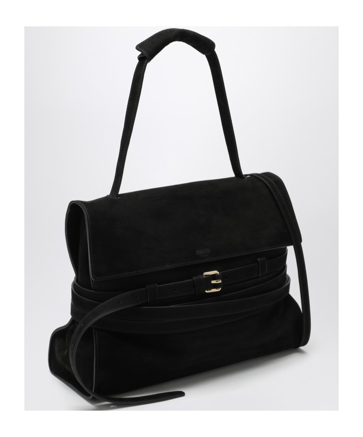 Shop Moschino Flip Shoulder Bag In Black