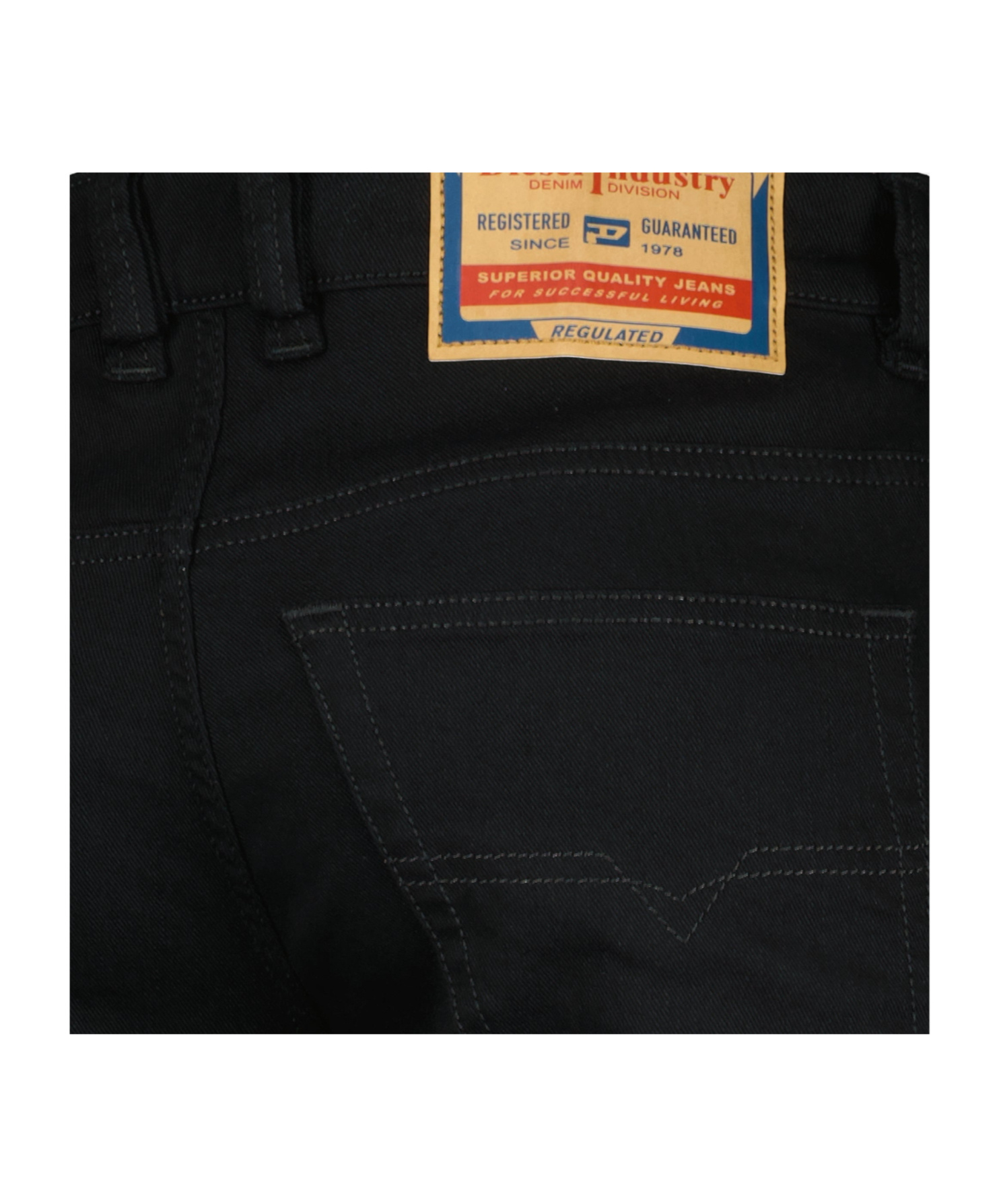 Diesel Jeans With Belt Loops In Black