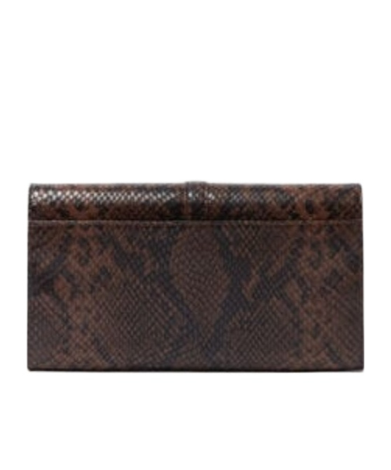 Stella Mccartney Womens Espresso Ryder Flap Snakeskin-embossed Vegan-leather Cross-body Bag In Brown