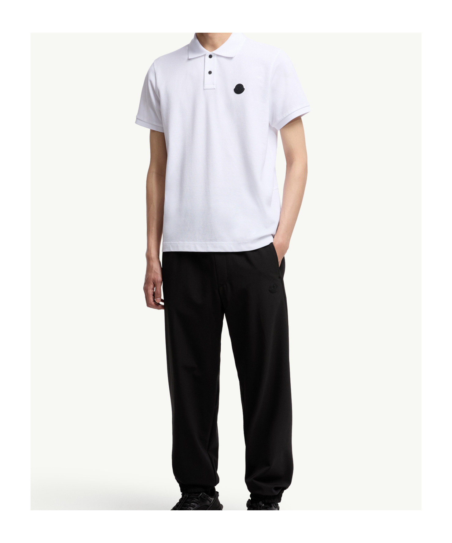 Moncler Classic Cotton Polo T-shirt In White