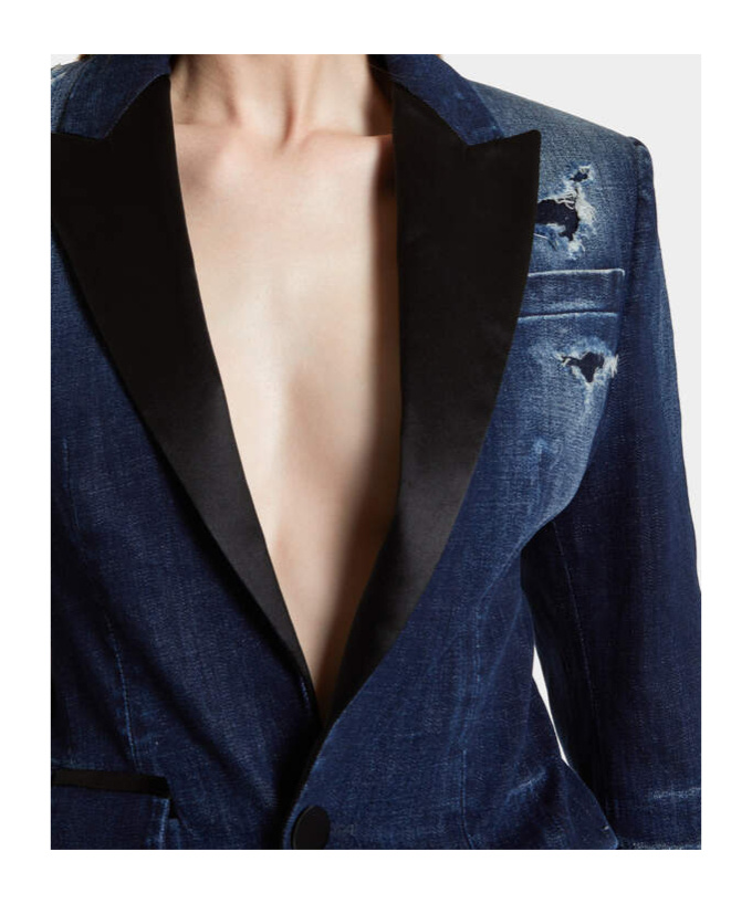 Dsquared2 Tuxedo Blazer In Black