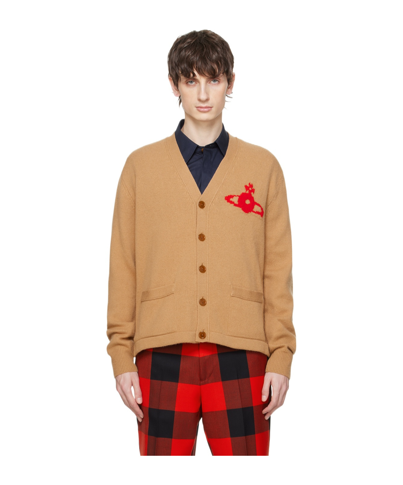 Vivienne Westwood Logo Button T-shirt In Brown