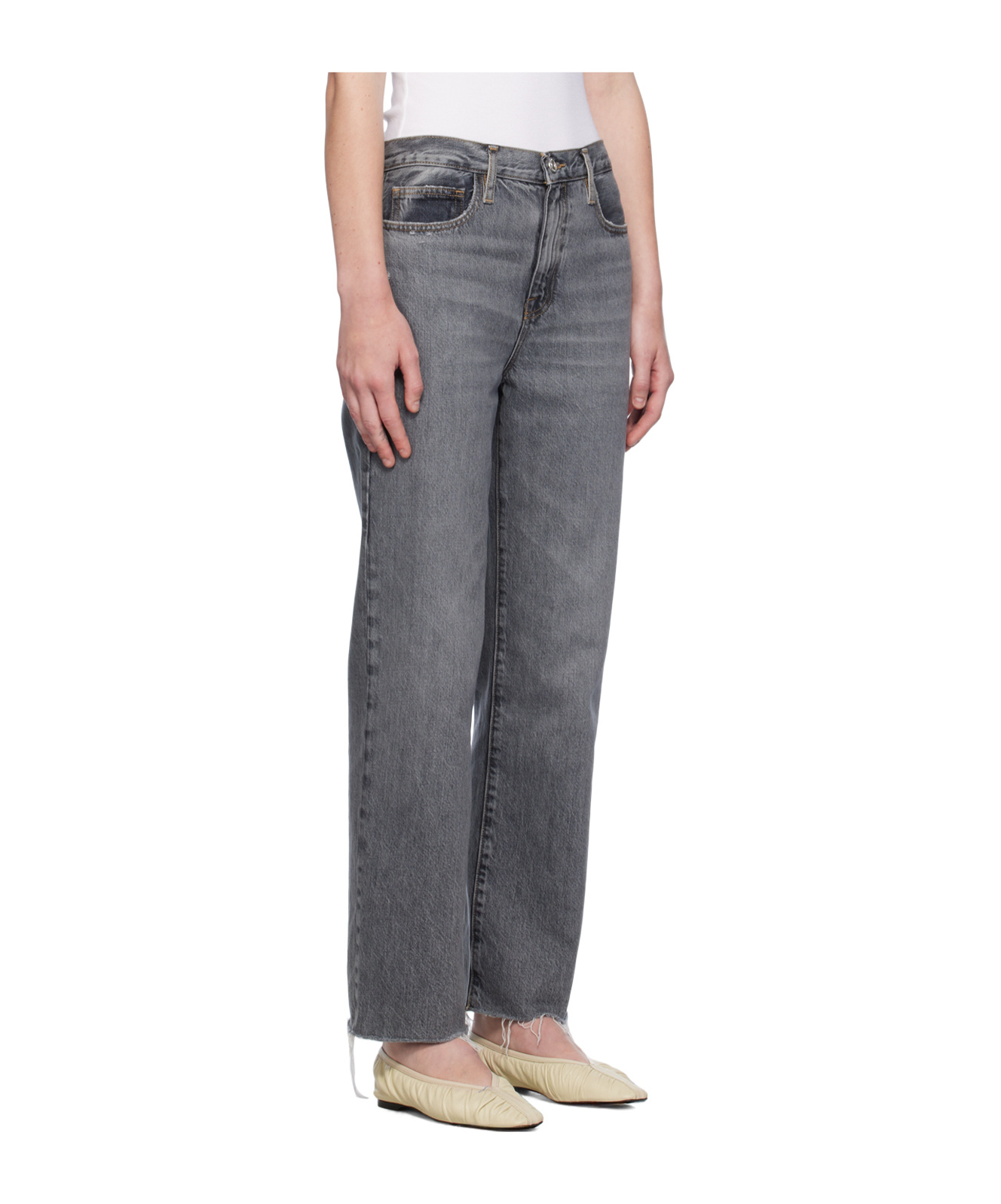 Frame Belt-loop Jeans In Black
