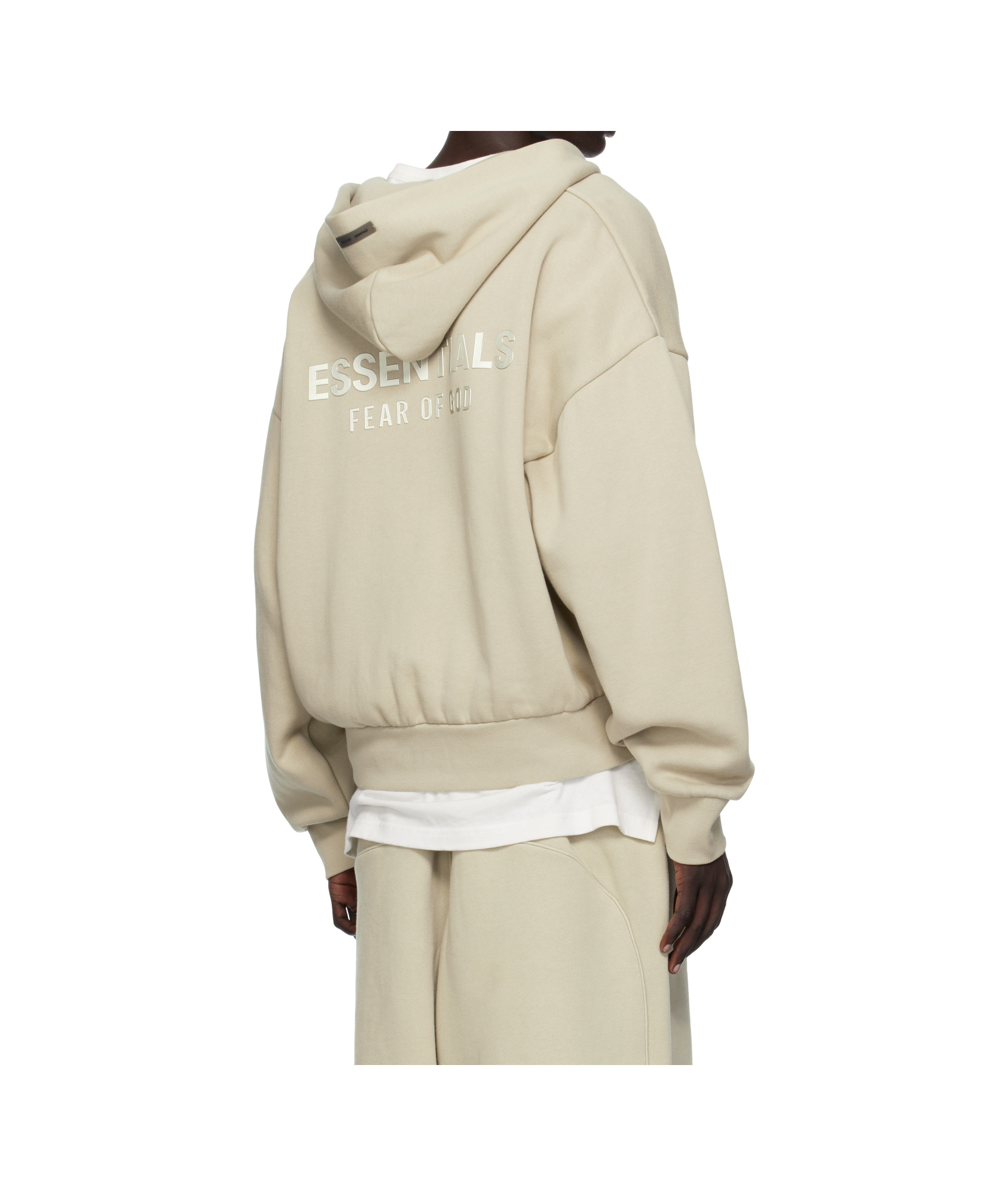 Essentials Taupe Classic Fit Fleece Zip-up Hoodie In Neutral