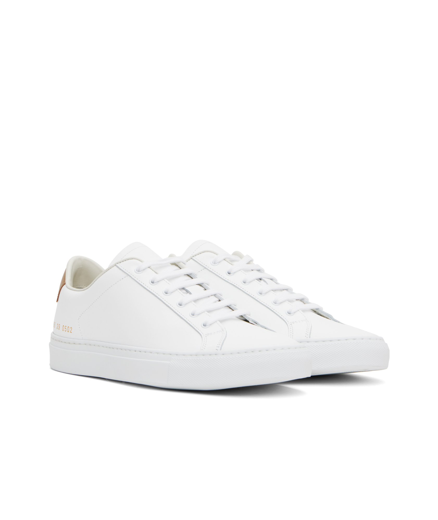 Common Projects White Retro Classic Sneakers In White