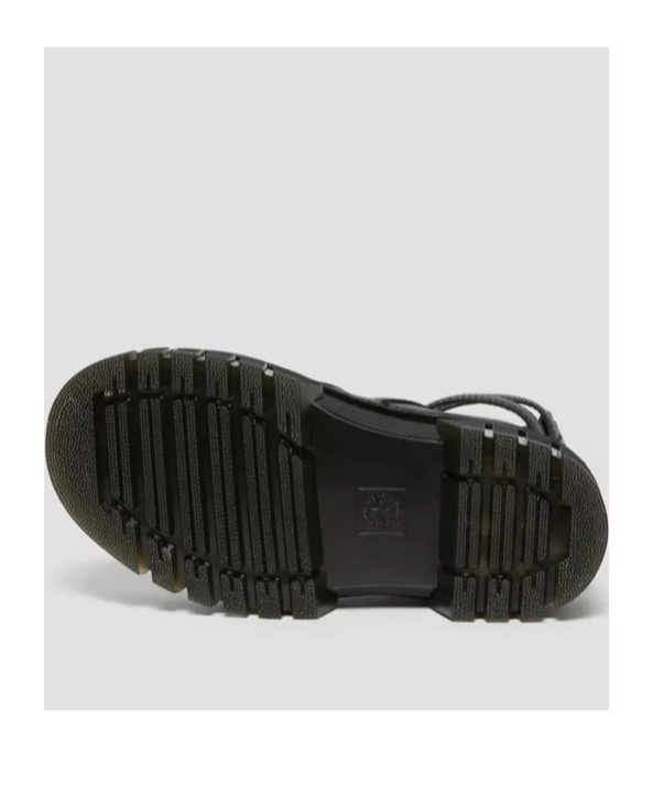 Dr. Martens' Ricki Nappa Lux Leather Platform Gladiator Sandals In Black