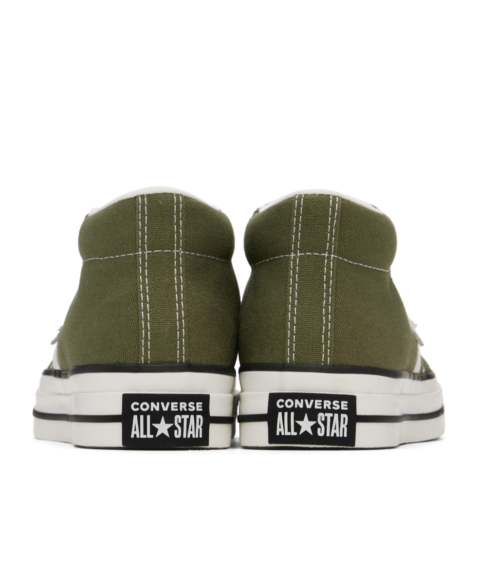Converse Khaki Star Player 76 Sneakers In Green