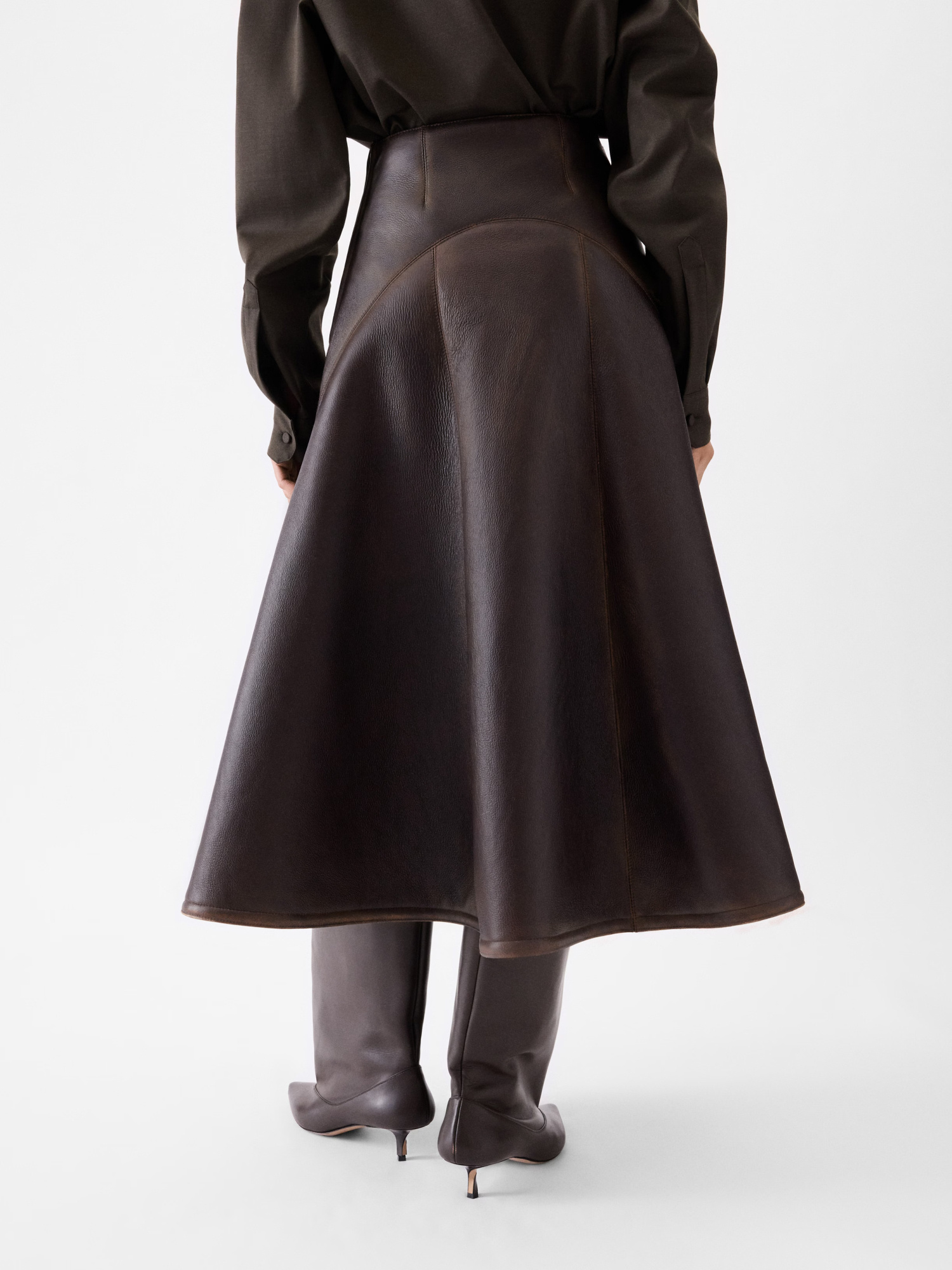 Jacquemus High Waist Skirt In Brown