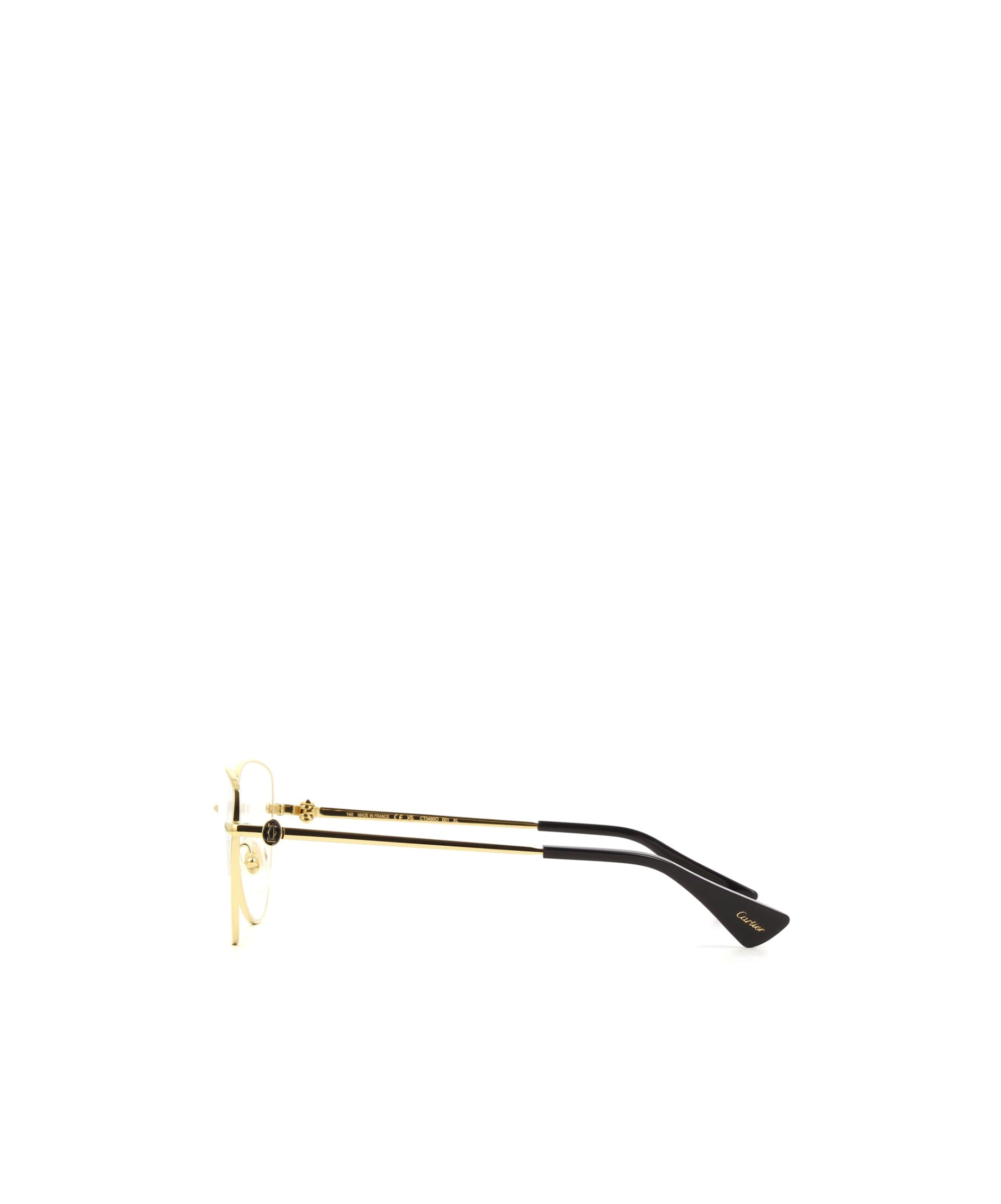 Shop Cartier Logo Plaque Butterfly Frame Glasses In Nude