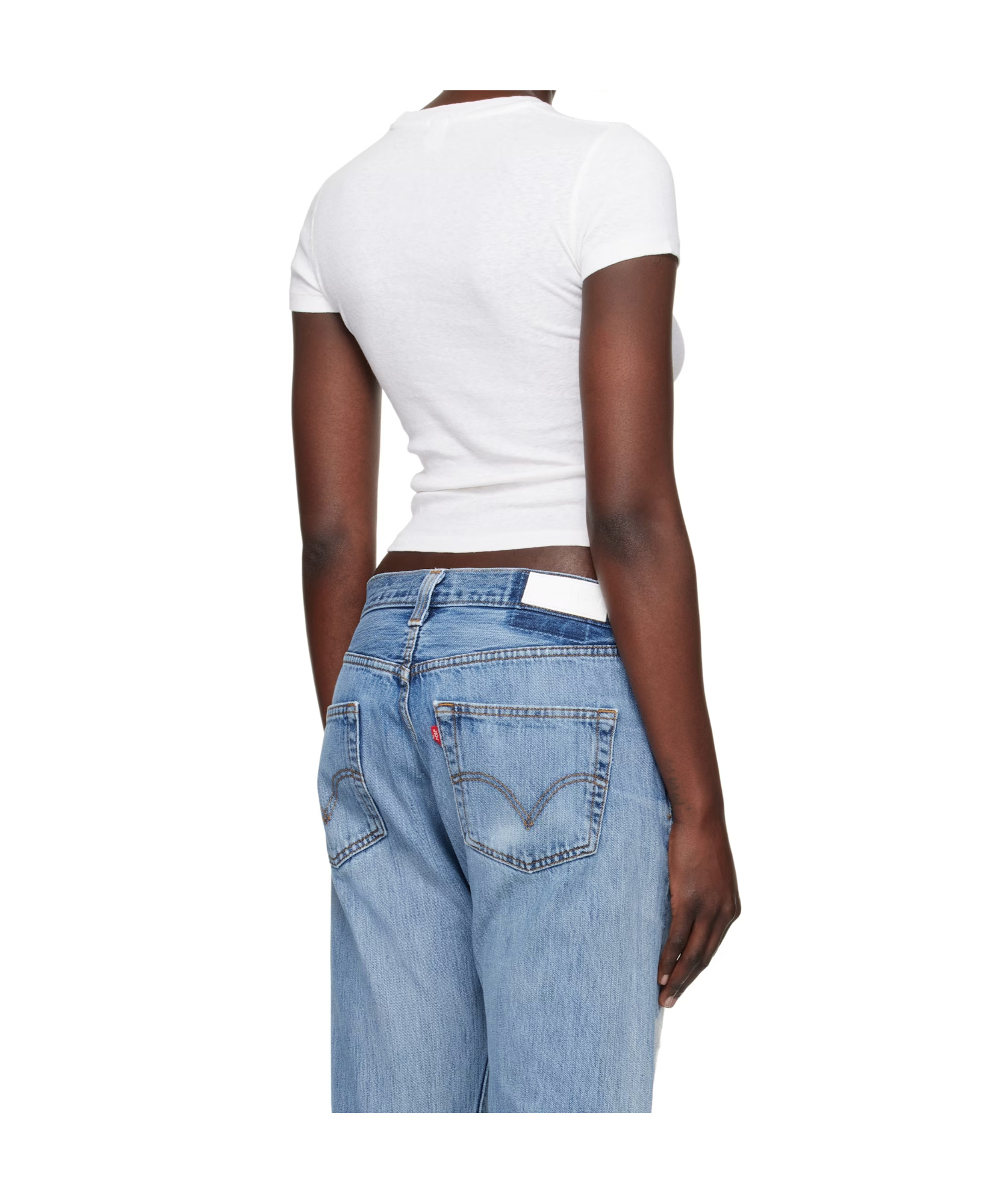 Re/done X Hanes Short-sleeved T-shirt In White