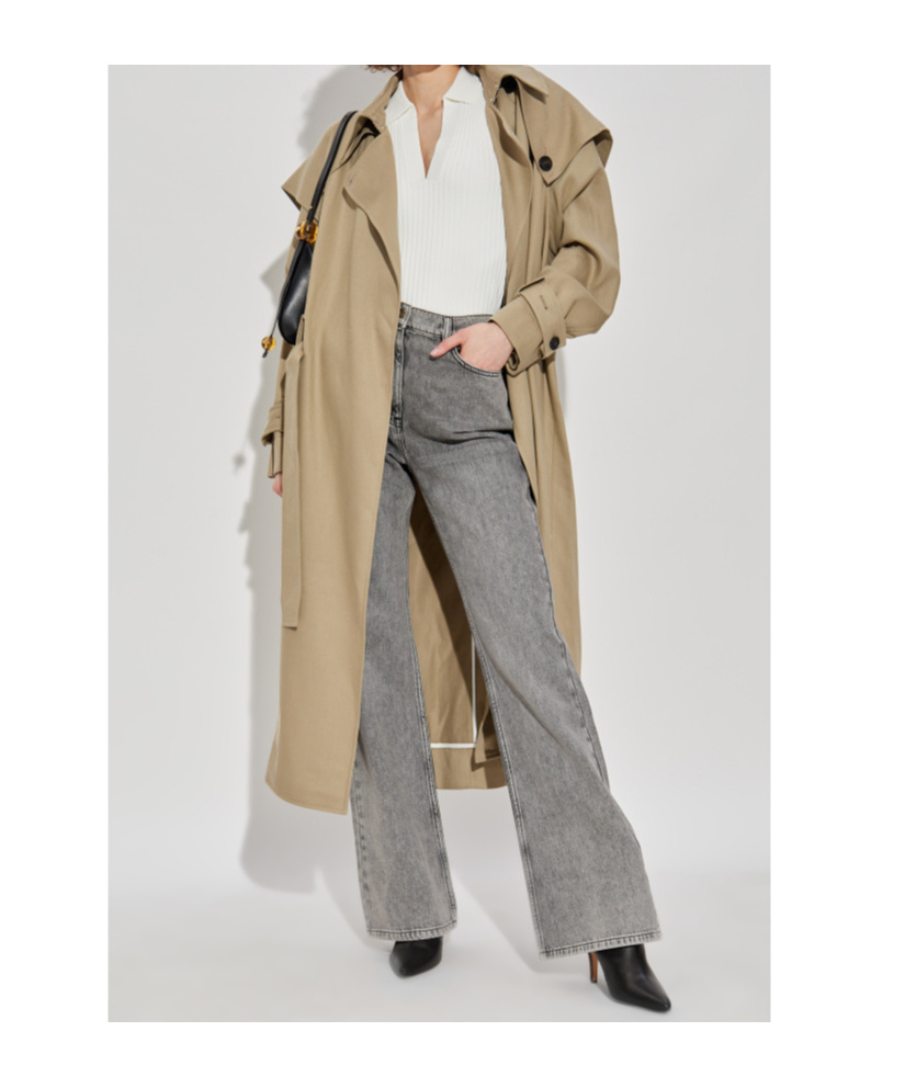 Iro Long-sleeved Coat In Brown