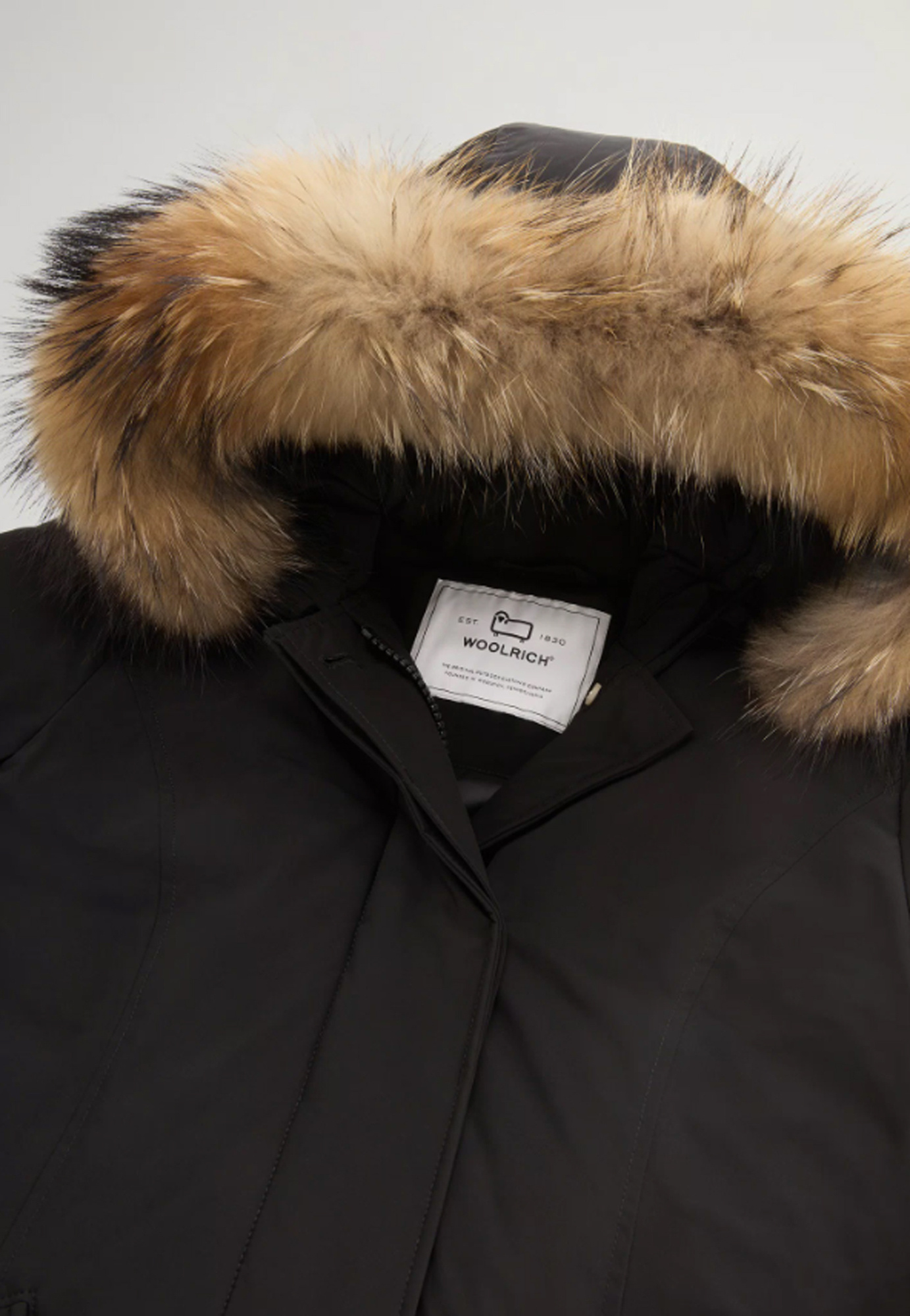 Woolrich Luxury Arctic Raccoon Parka In Black