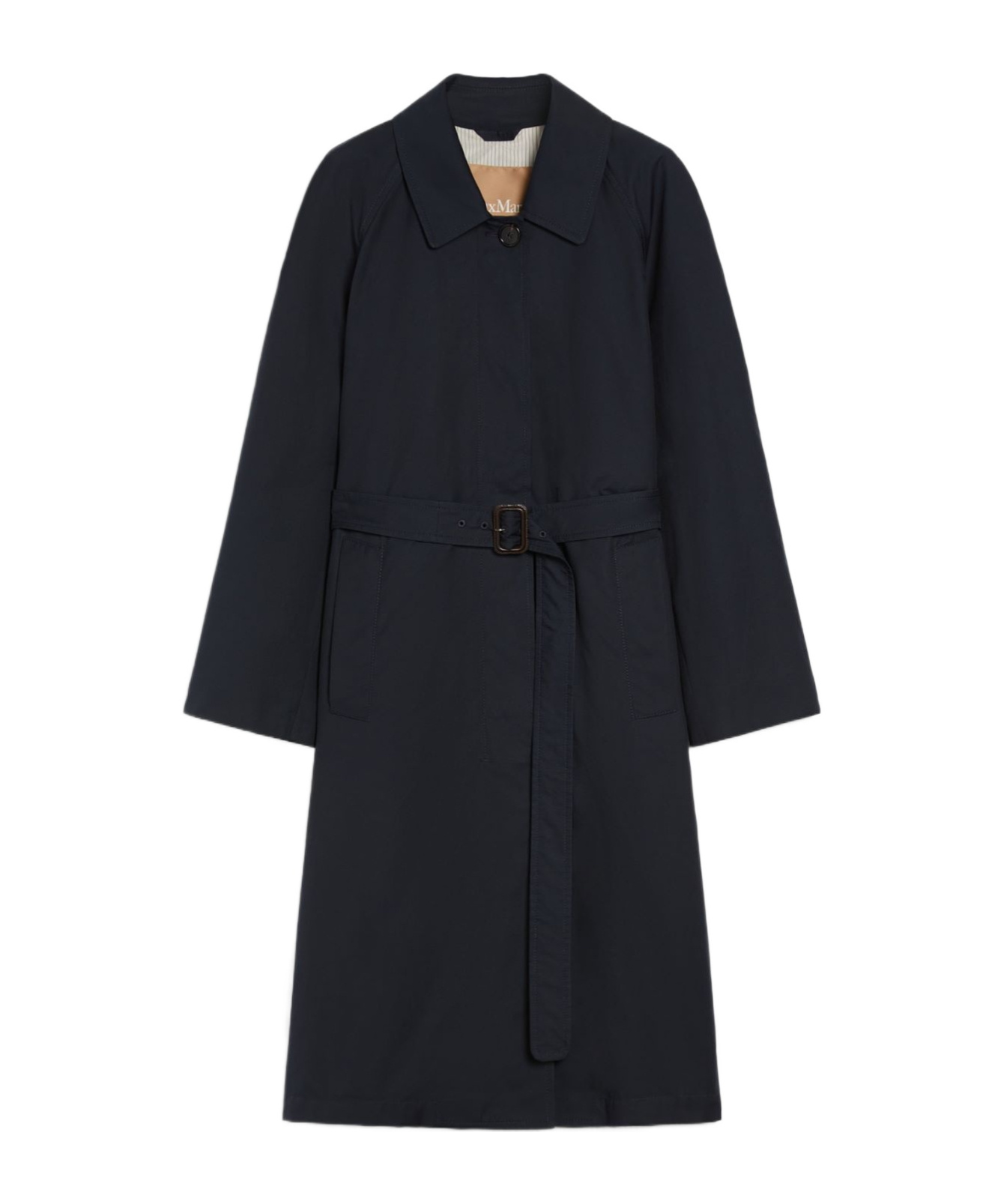 Max Mara Long-sleeved Windbreaker In Black