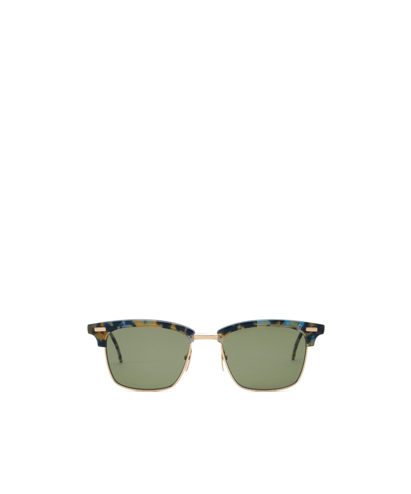 Thom Browne Rectangular Frame Sunglasses In Green