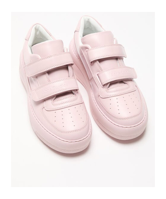 Acne Studios Velcro Strap Platform Sneakers In Pink