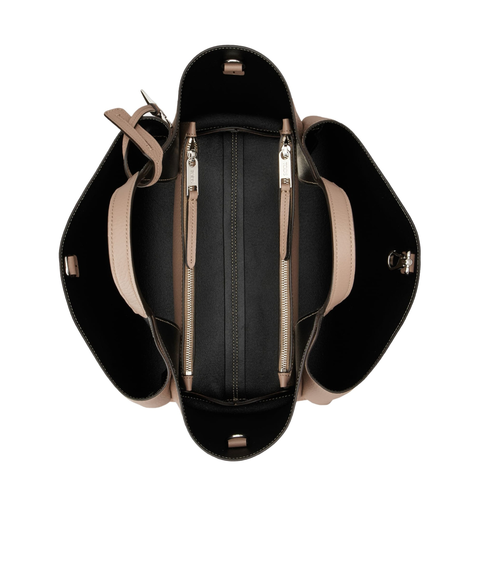 Tod's Mini Grain Leather Top-handle Bag In Nude