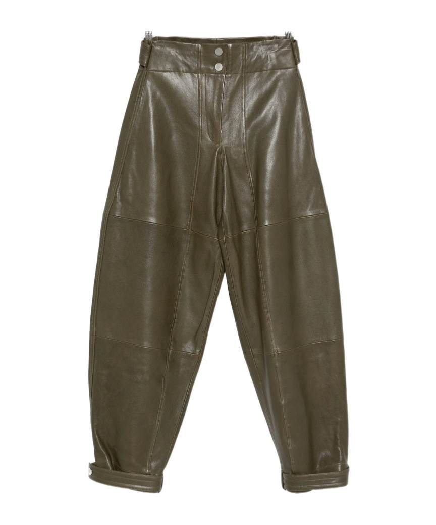Co Patch Pocket Casual Pants In Green