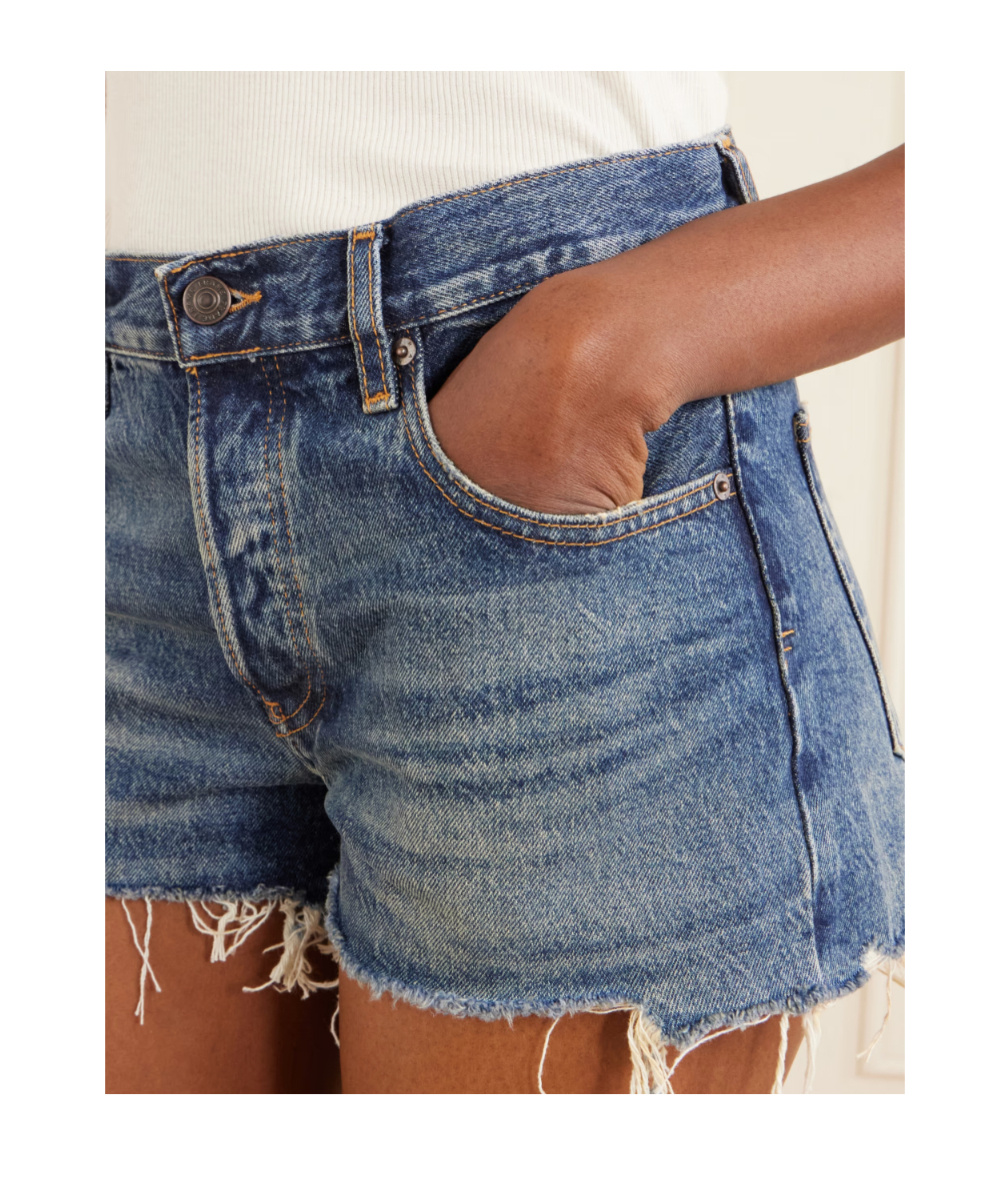 Frame The Hang Short Woman Denim Shorts Blue Size 31 Recycled Cotton