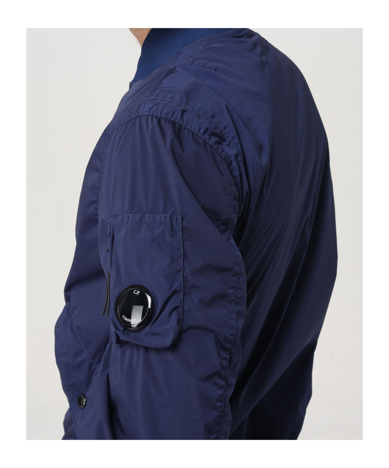 C.p. Company Long-sleeved Casual Jacket In Blue