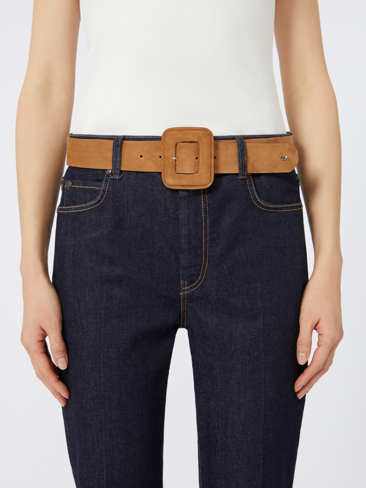 Weekend Max Mara Suede Belt In Brown